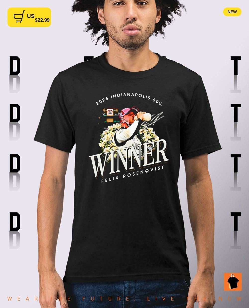 Felix Rosenqvist Indianapolis 500 2026 Winner Racing signature shirt