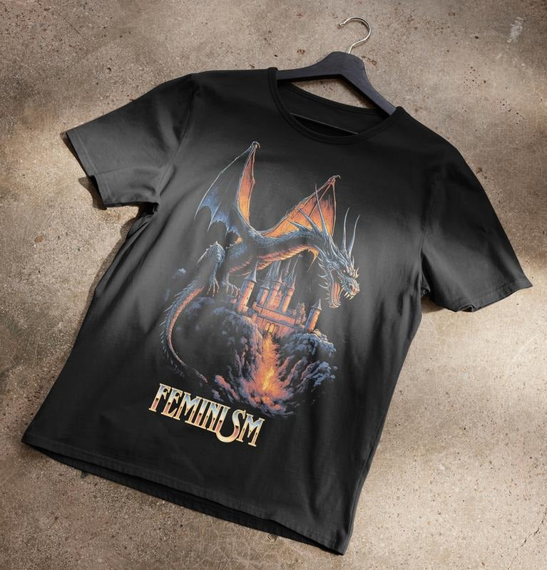 Feminism Dragon Fantasy  T-shirt, sweater and Hoodie Sweatshirt | PrintMintTees.com