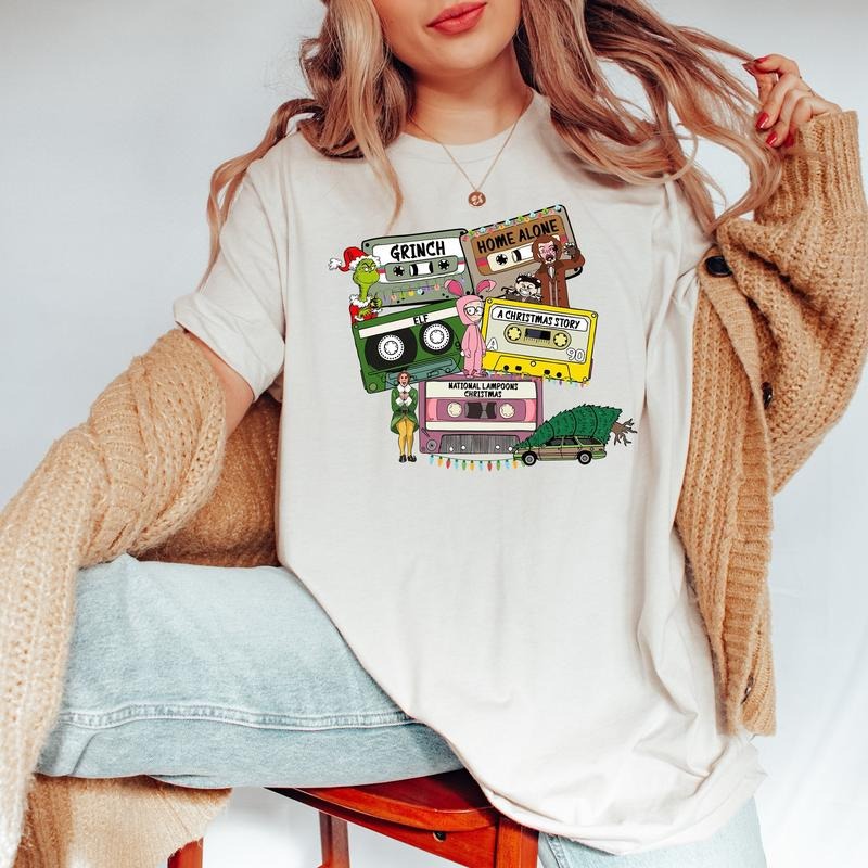 Festive Holiday Sweater for Women - Merry Christmas Sweatshirt - Fabric, Cotton Shirt Hoodie | PrintMintTees.com