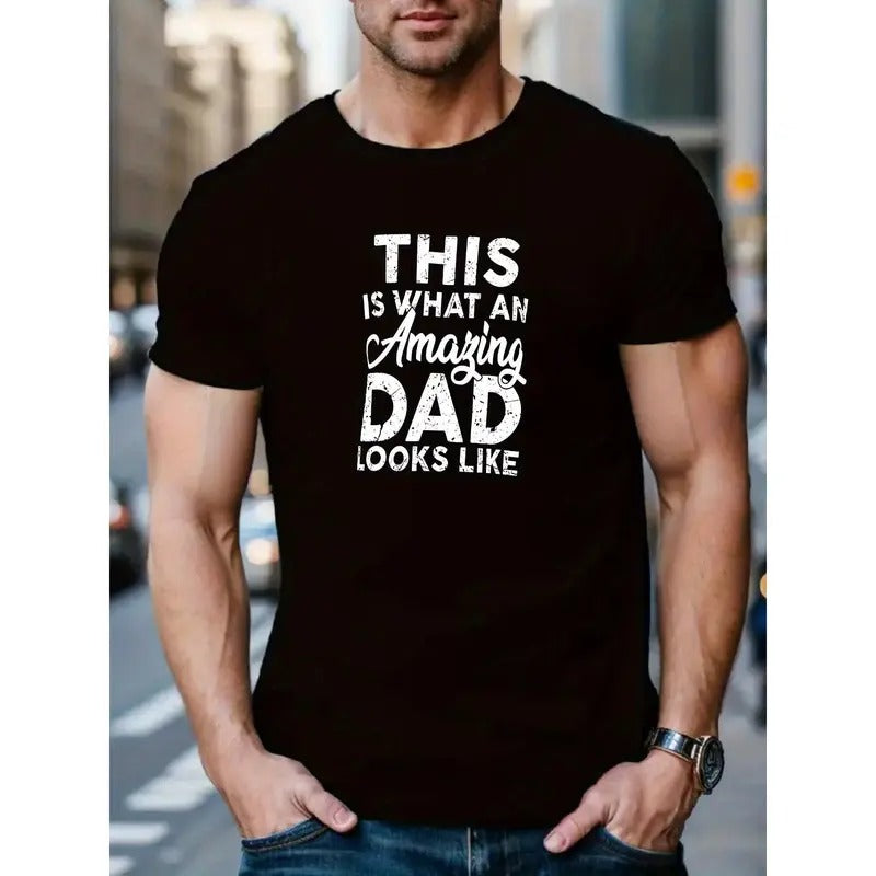 Festive Letter Print Men's Casual Short Sleeve T-Shirt MADE IN USA Hoodie Sweatshirt | PrintMintTees.com