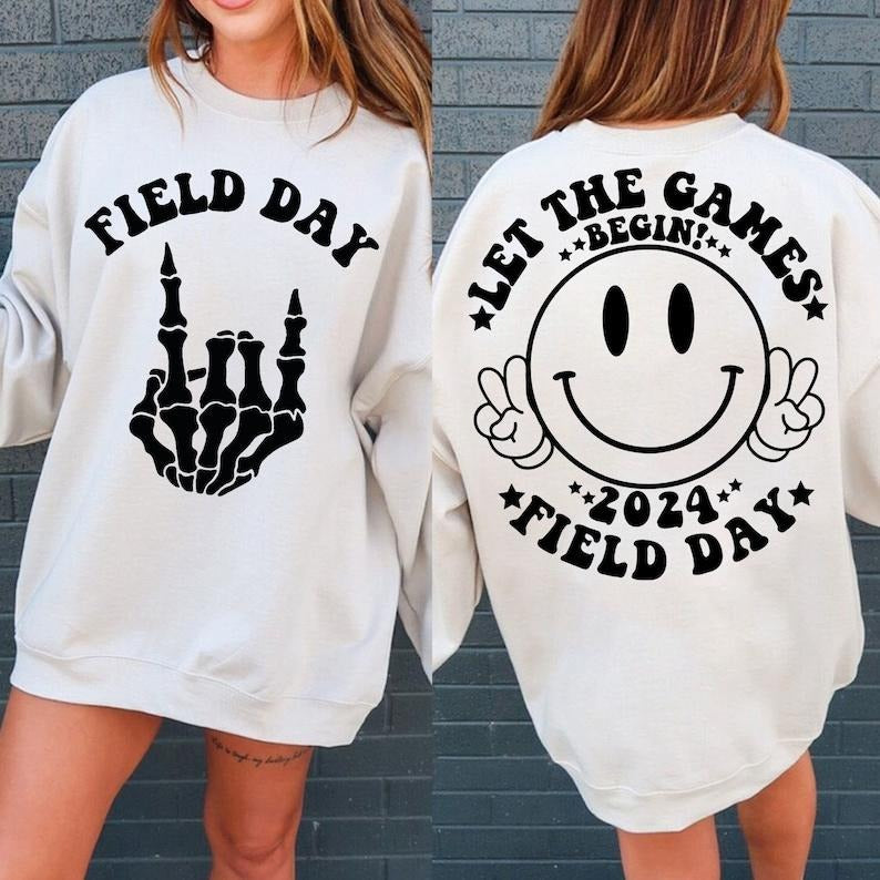 Field Day Let the games begin 2024 , School Field Day , Field Day Shirt Hoodie, Sweatshirt | PrintMintTees.com