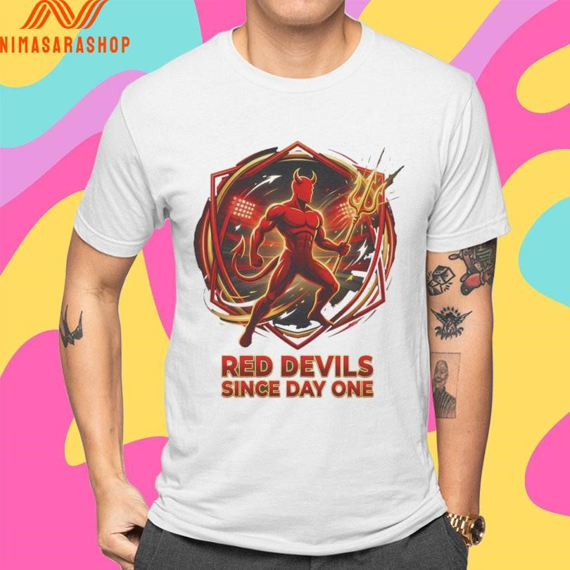 Fiery Devil Red Devils Since Day One Bold Football Shirts