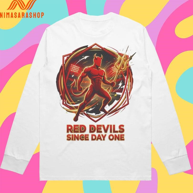 Fiery Devil Red Devils Since Day One Bold Football Shirts
