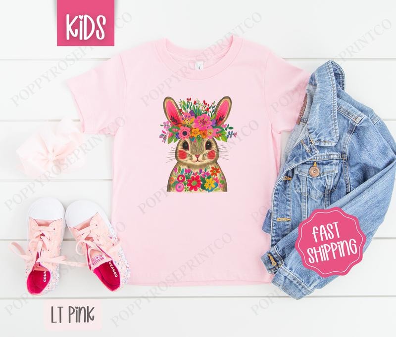 Fiesta Bunny Kids Shirt - Easter Children's Tshirt - Cute Youth Tee Gildan Hoodie, Sweatshirt | PrintMintTees.com