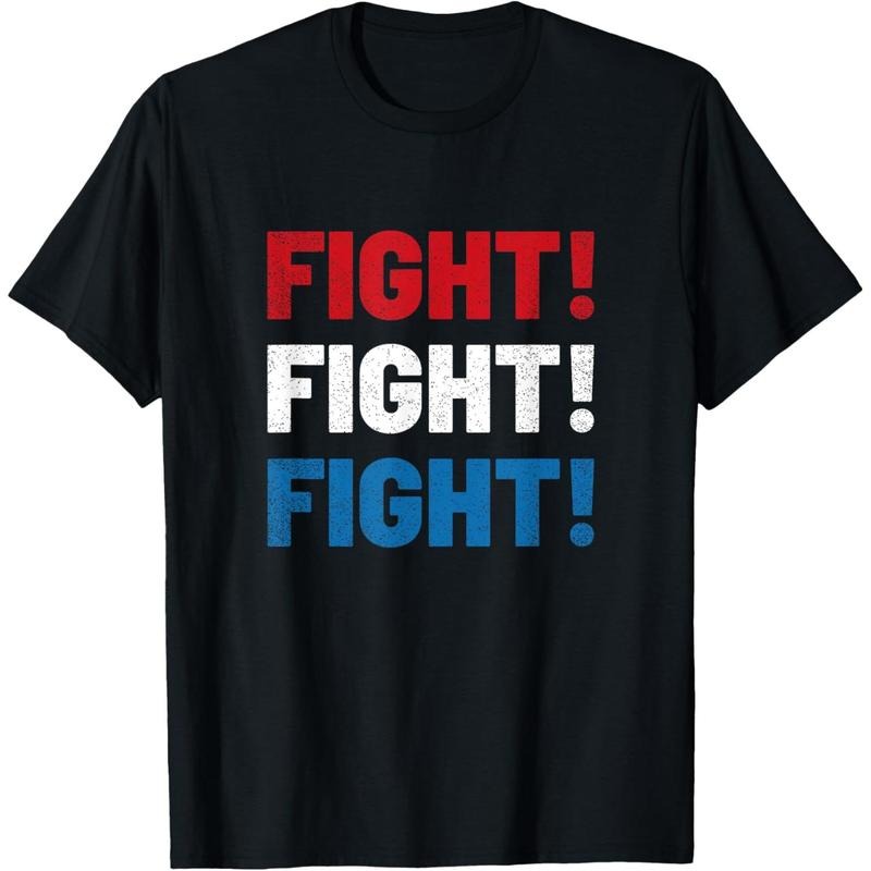 Fight Fight Fight Fist 2024 Vote Trump President Election T-Shirt made in usa Hoodie Sweatshirt | PrintMintTees.com