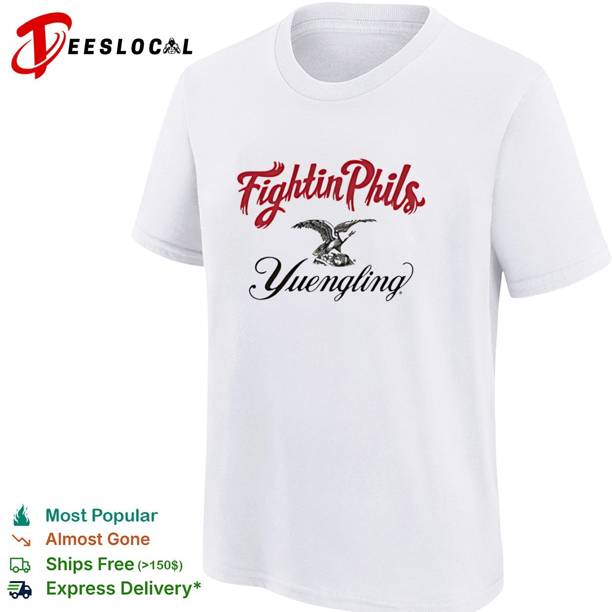 Fightin Phils Yuengling brewery eagle logo shirt