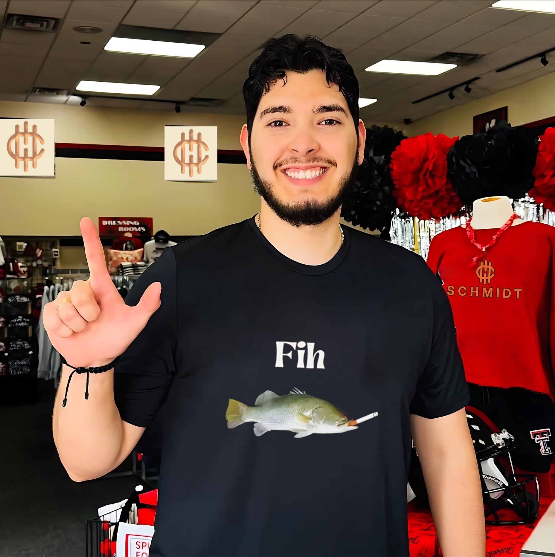 Fih Fish smoking shirt