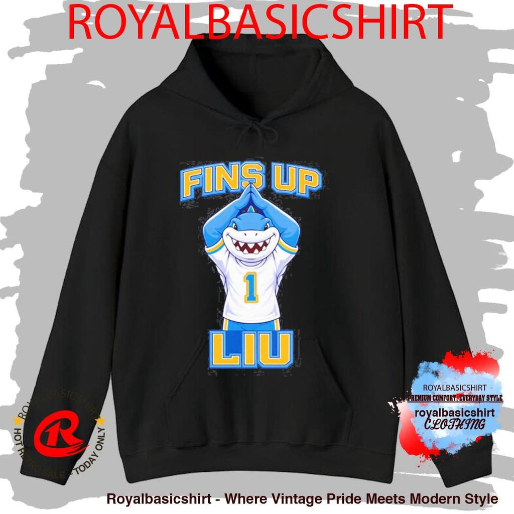 Fins up LIU Sharks mascot T-Shirt