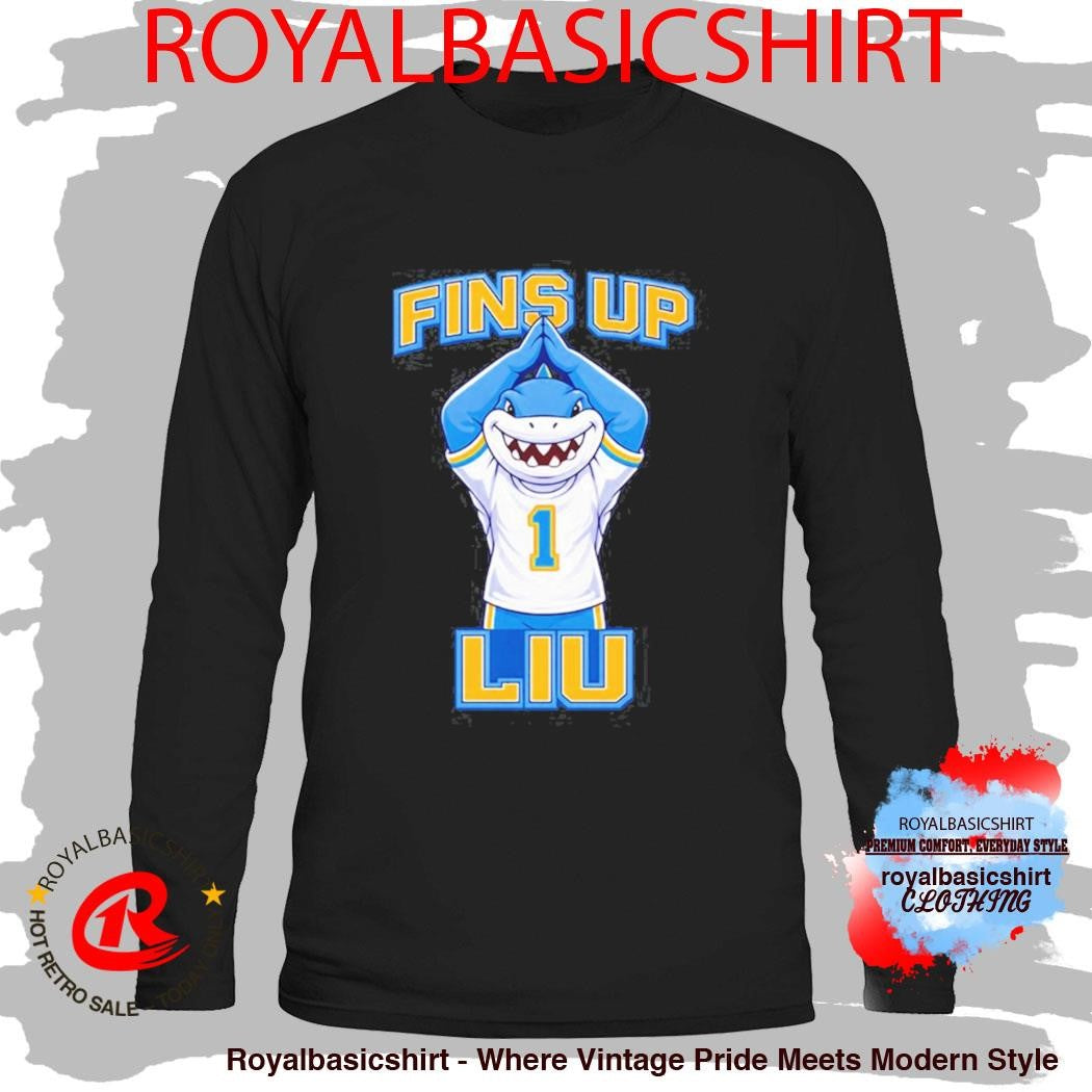 Fins up LIU Sharks mascot T-Shirt
