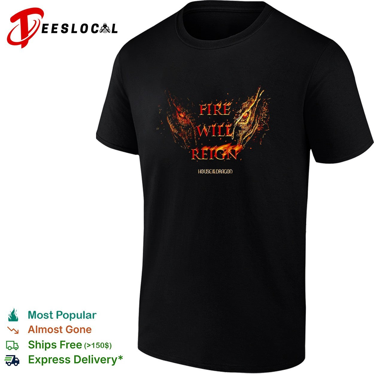 Fire will reign House of the Dragon shirt