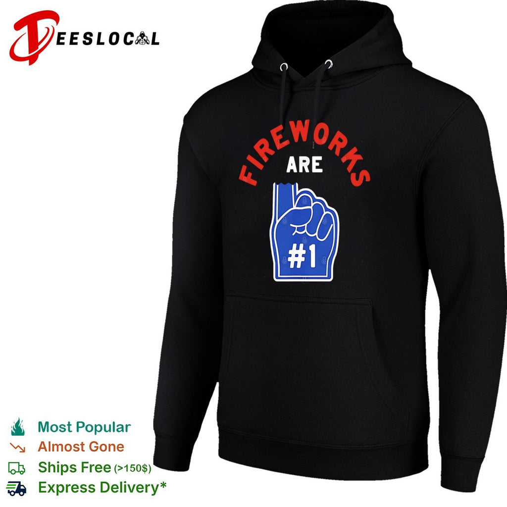 Fireworks are 1 foam finger sport shirt