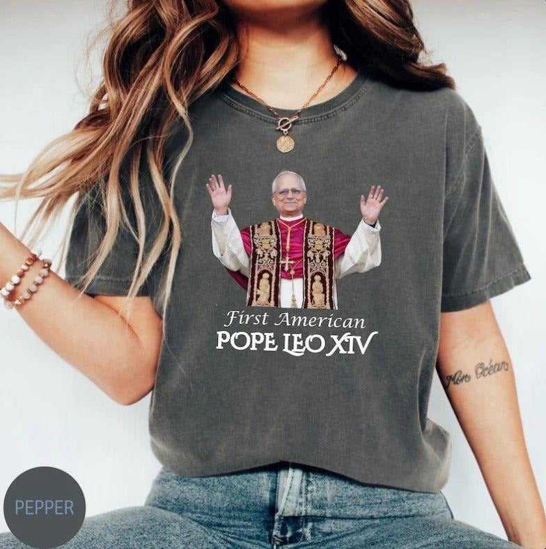 First American Pope T-Shirt, Religious Shirt, New Pope Shirt Hoodie Sweatshirt | PrintMintTees.com
