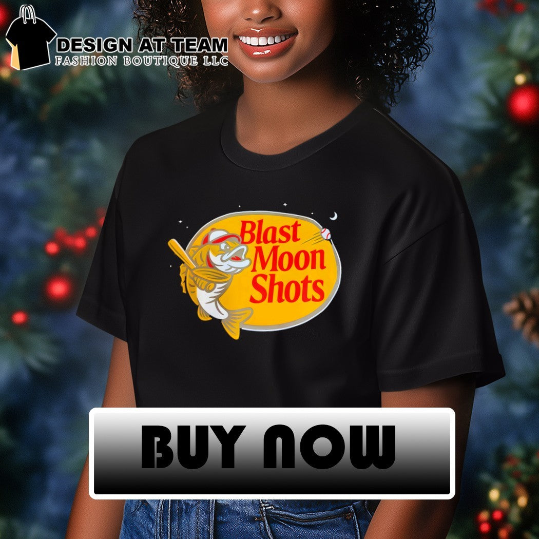 Fish baseball parody design Blast Moon Shots Roto Wear apparel sport fan shirt