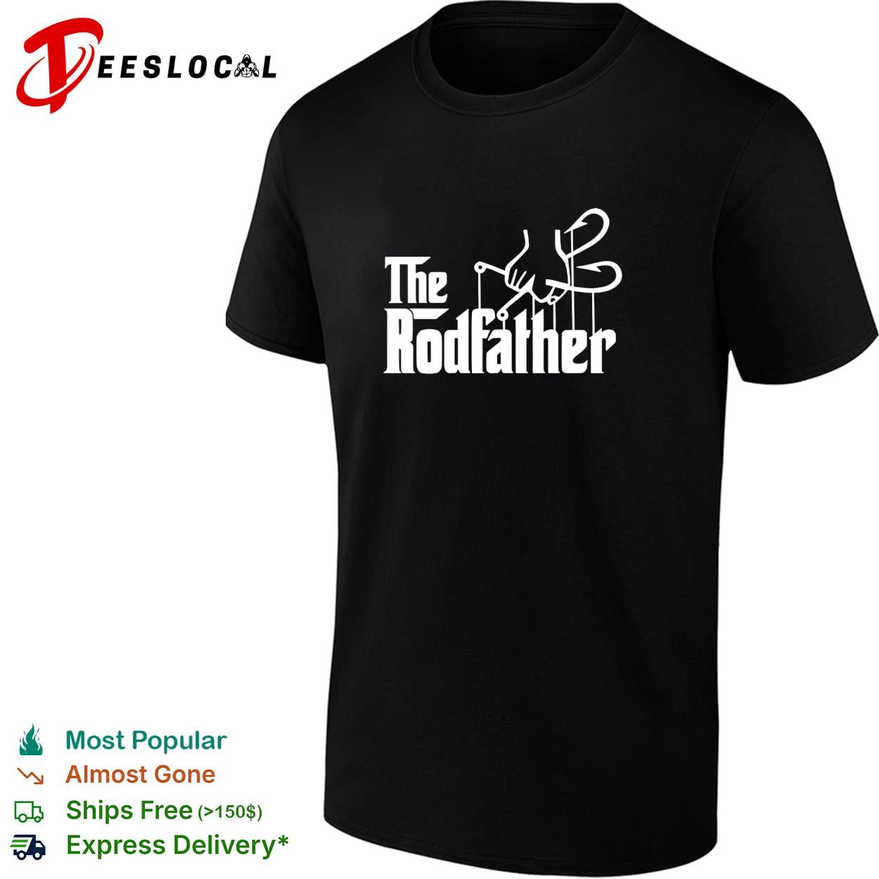 Fishing the Rodfather puppet hooks shirt