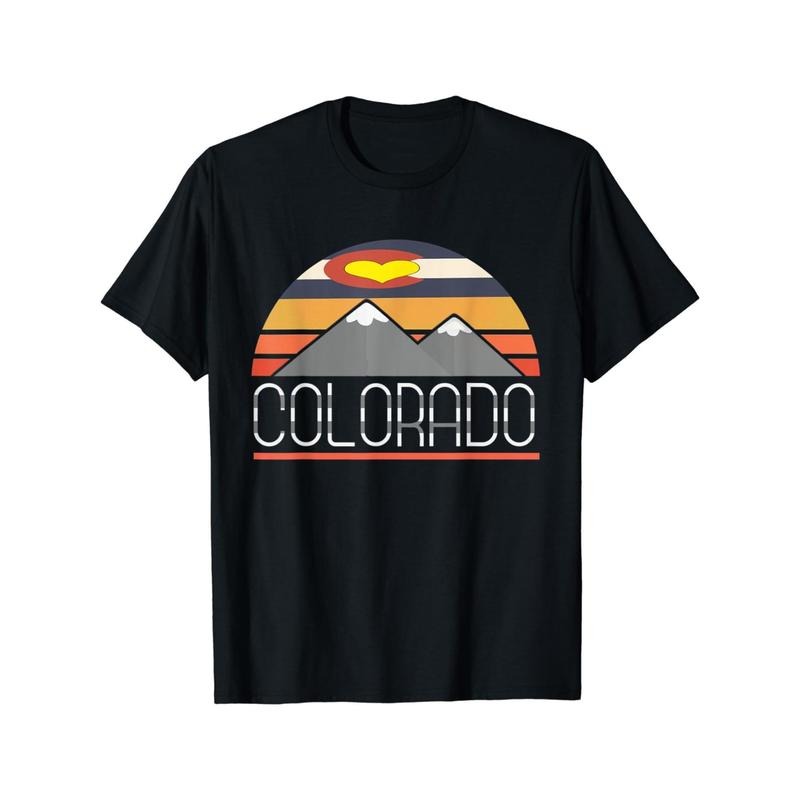 Flag Mountain, Colorado retro retro men's T-shirt Made in USA Hoodie Sweatshirt | PrintMintTees.com