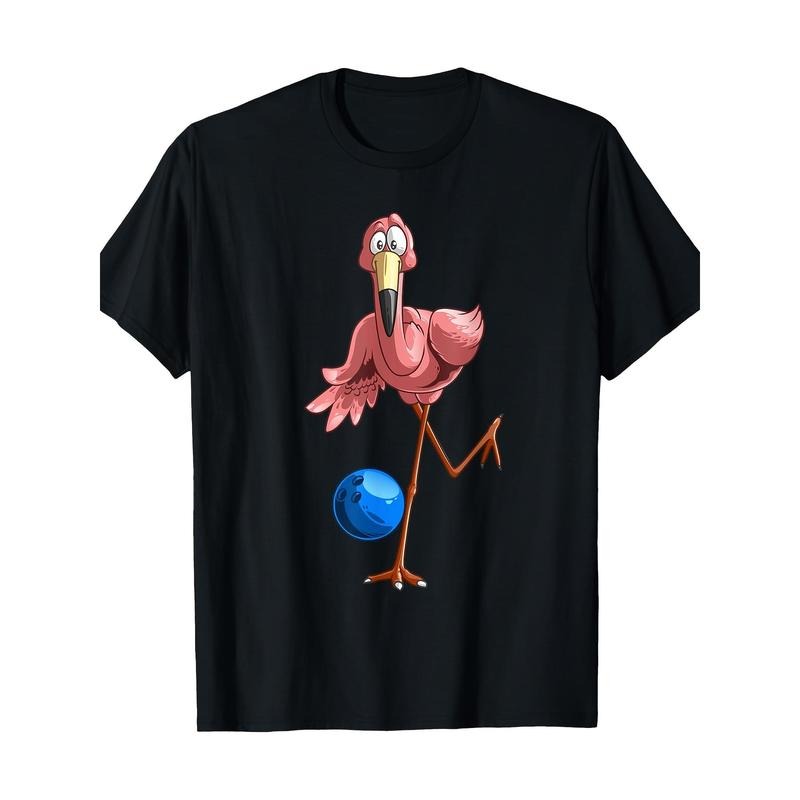 Flamingo Bowling Enthusiast Men's T-Shirt