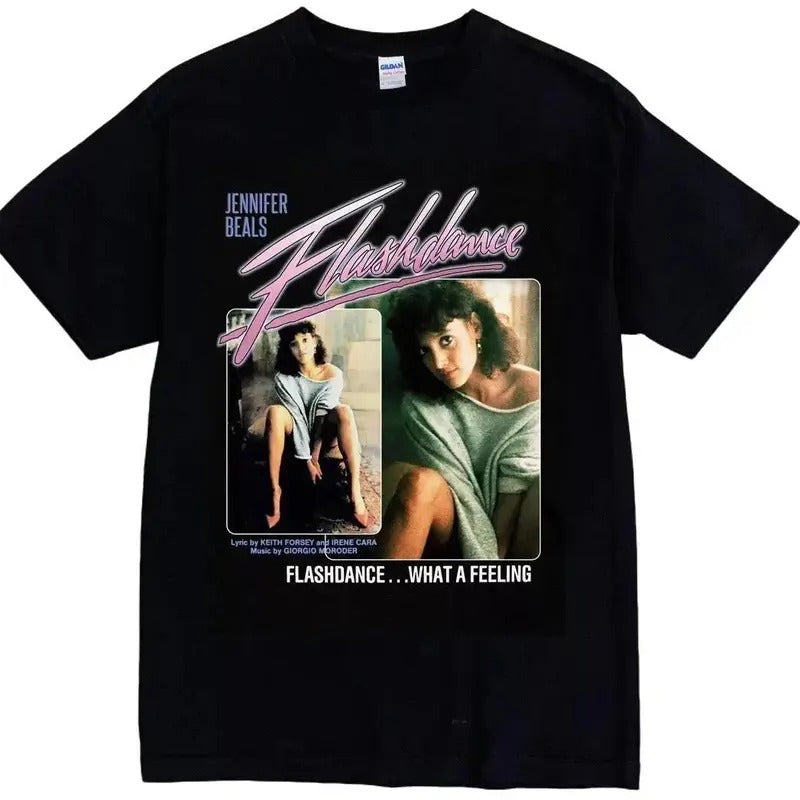 Flashdance (1983) Jennifer Beals Movie Shirt Cotton Menswear T-Shirt Hoodie Sweatshirt | PrintMintTees.com
