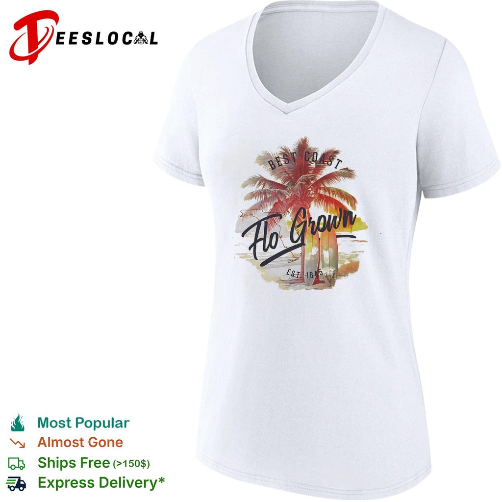 FloGrown best coast palm trees beach shirt