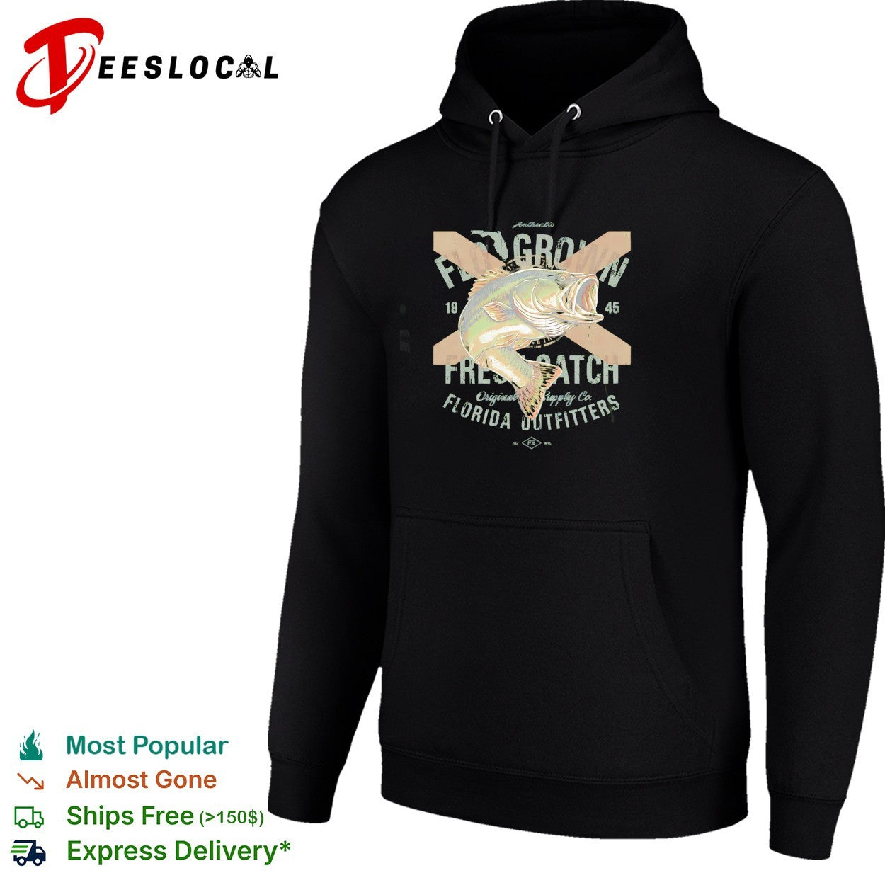 FloGrown fresh catch bass Florida outfitters shirt