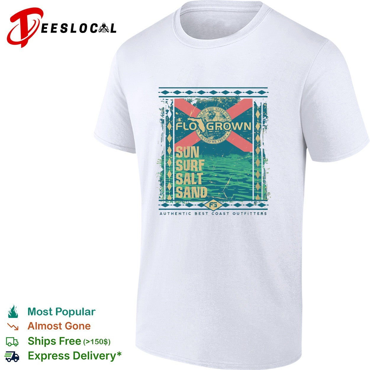 FloGrown sun surf salt sand beach shirt