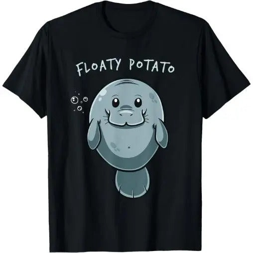 Floaty Potato Funny Manatee Sea Animal Manatees Potatoes T-Shirt Made in USA Hoodie Sweatshirt | PrintMintTees.com