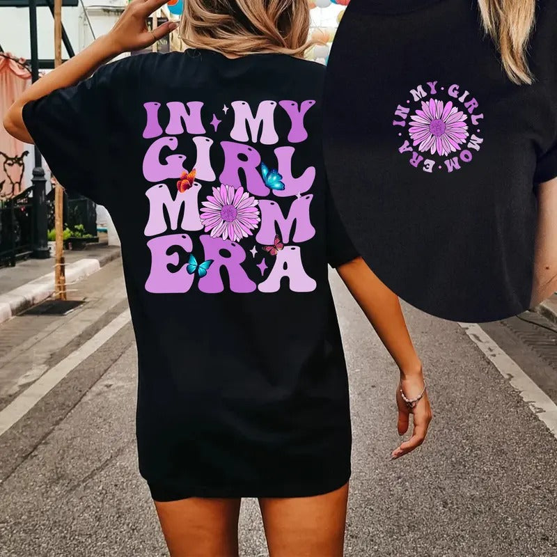 Floral In My Girl Mom Era T-shirt, New Mom Gift, Girl Mom Shirt, Mothers Day Gift, Gender Reveal, Pregnancy Reveal, Baby...