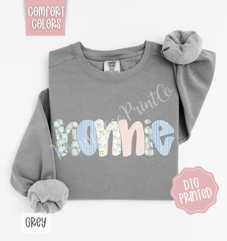 Floral Nonnie Comfort Colors Cute Grandma Coquette T-Shirts, Hoodie, Sweatshirt