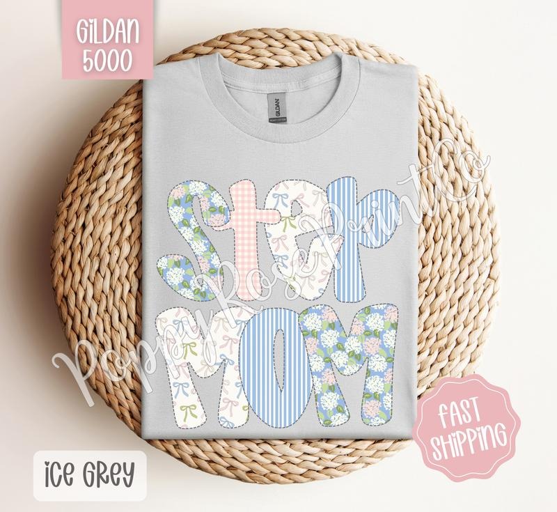 Floral Step Mom Gildan Shirt, Cute Spring Mama Tshirt, Coquette Flower Tee, Mother's Day Gift Hoodie Sweatshirt