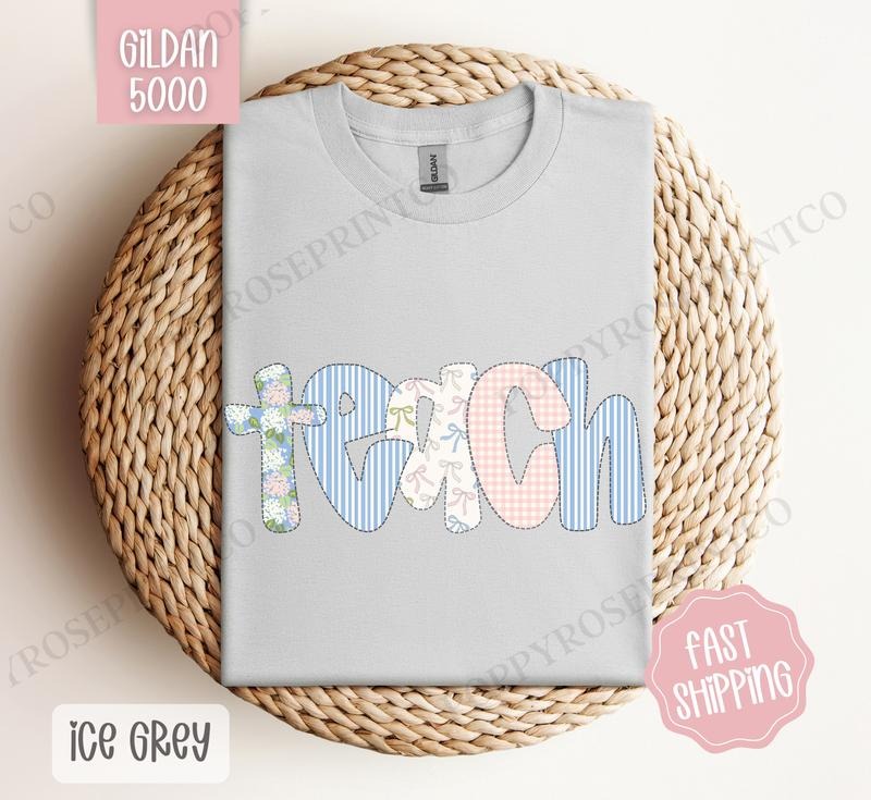 Floral Teacher Gildan Shirt, Cute Spring Teach Tshirt, Teacher Appreciation Gift Hoodie Sweatshirt | PrintMintTees.com