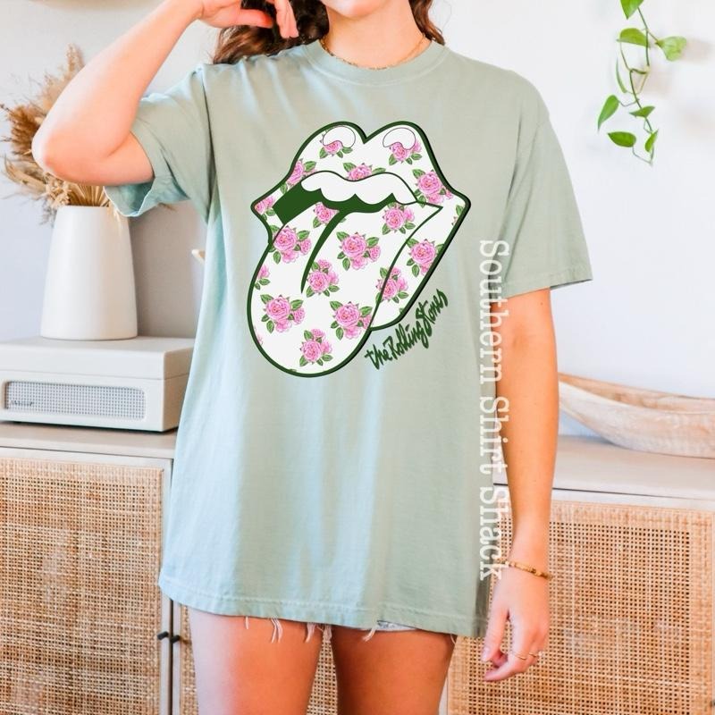 Floral Tongue Band Tee | Bay comfort colors t shirt Hoodie Sweatshirt | PrintMintTees.com