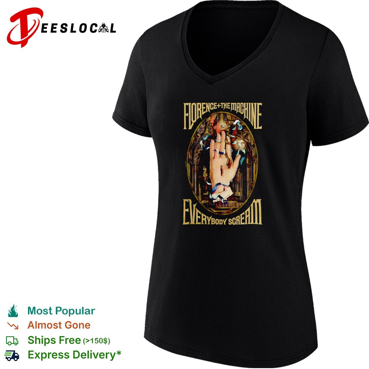 Florence and the Machine Everybody Scream Hand Candle Gothic Shirt