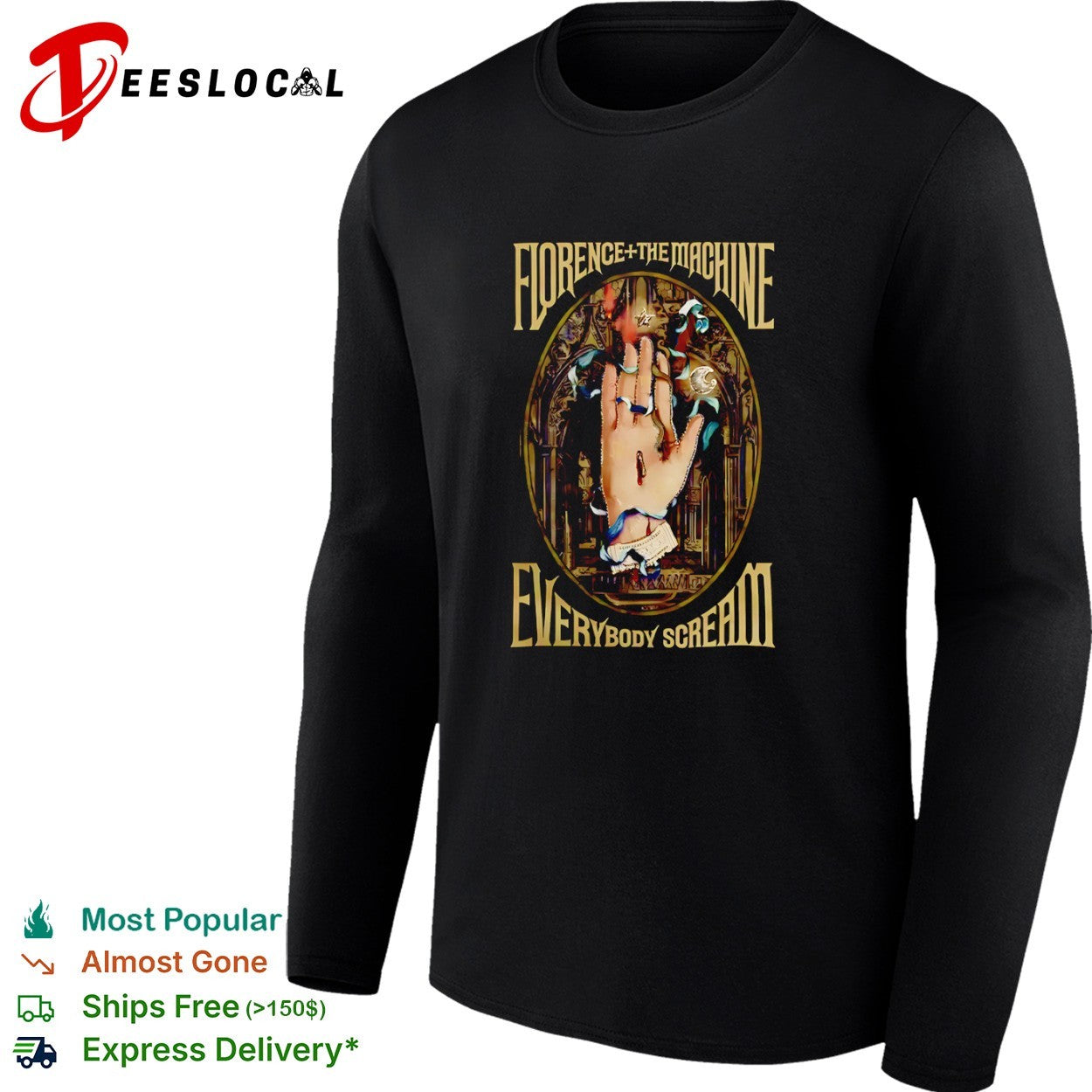 Florence and the Machine Everybody Scream Hand Candle Gothic Shirt