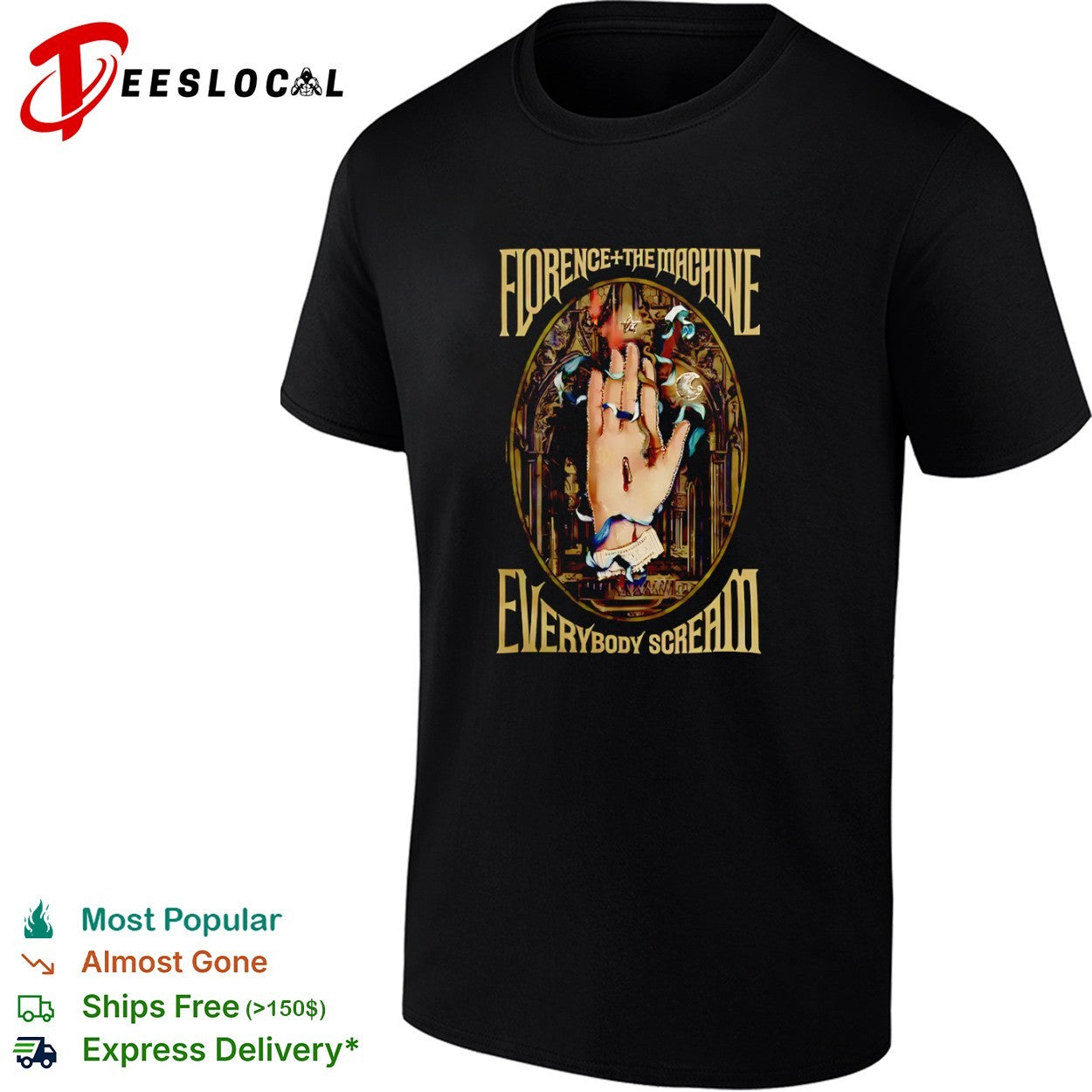 Florence and the Machine Everybody Scream Hand Candle Gothic Shirt