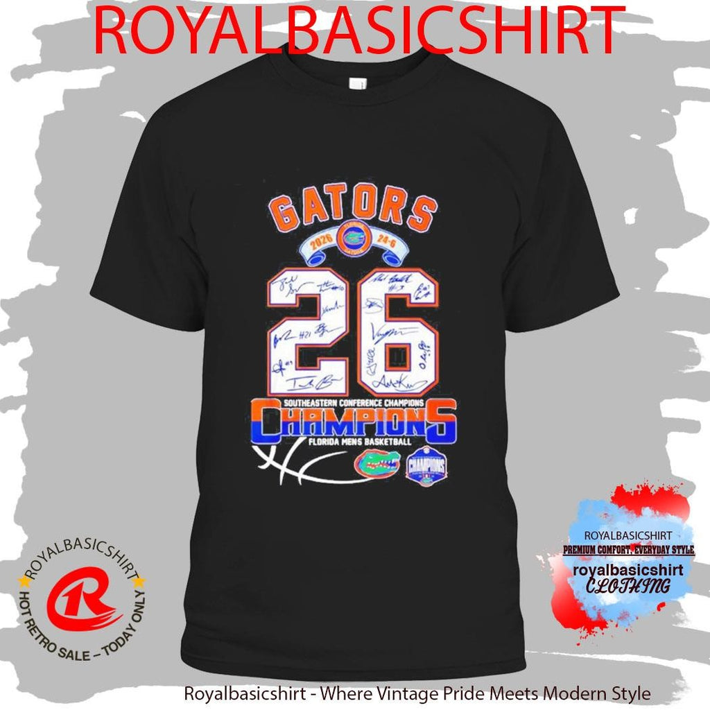 Florida Gators Men’s Basketball 26 SEC Champions signatures Shirt