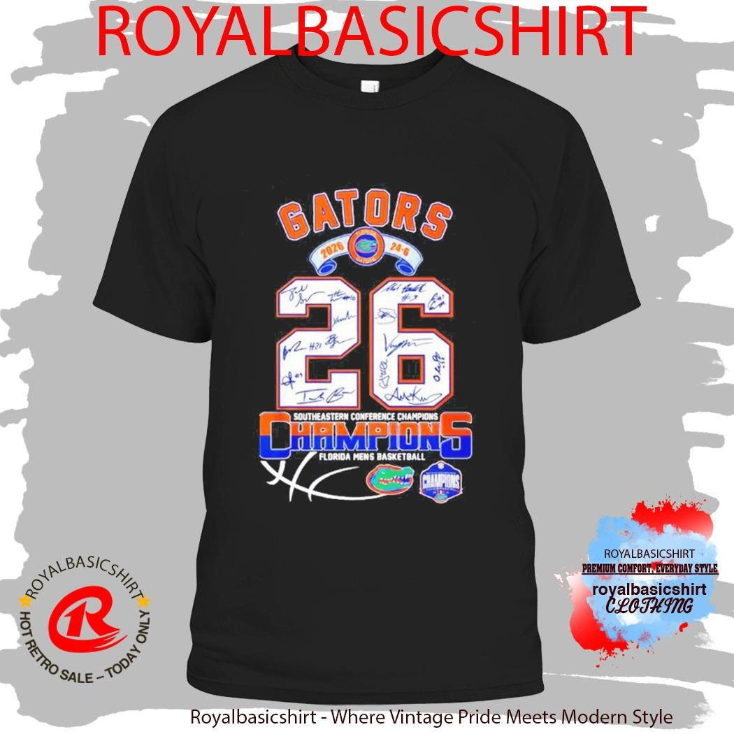 Florida Gators Men’s Basketball 26 SEC Champions signatures Shirt