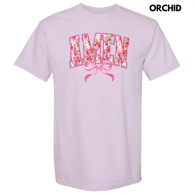 Flower Amen Coquette Comfort Colors T-Shirt 'NLB' Hoodie, Sweatshirt | PrintMintTees.com