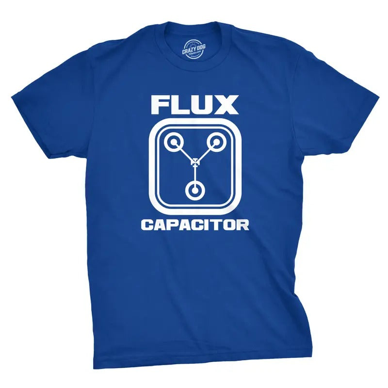 Flux Capacitor T Shirt Funny Vintage Retro 80s Movie T shirts for Men Mens Funny T Shirts Cool Tees Soft Stylish Casual...