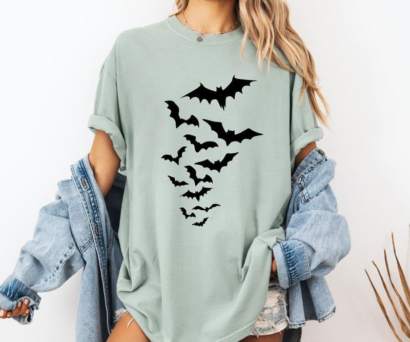 Flying Bats Halloween Custom colors tee shirt Casual Hoodie, Sweatshirt | PrintMintTees.com