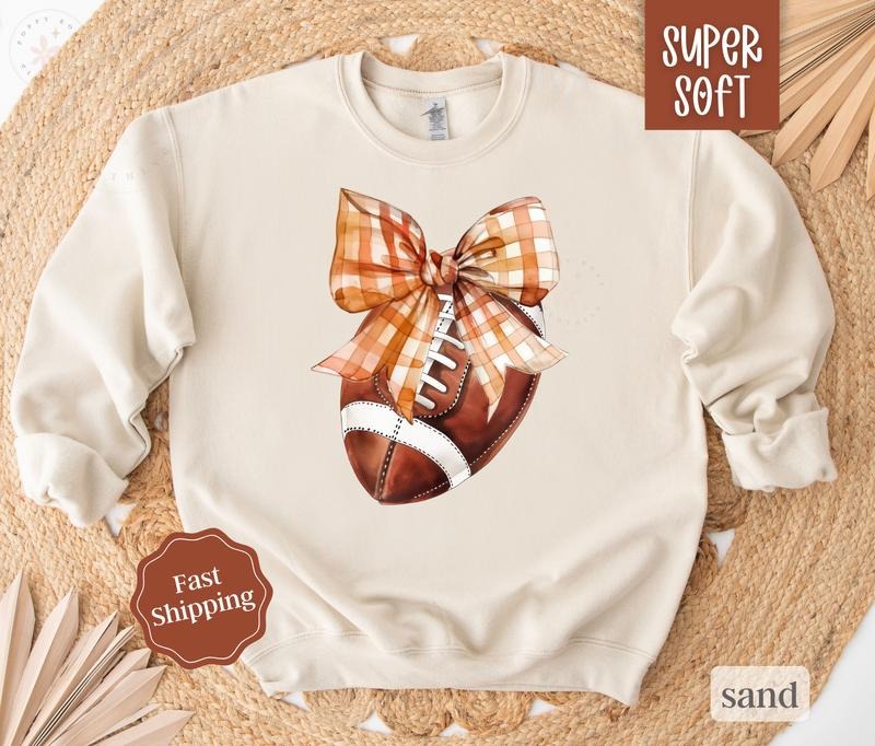 Football Bow Game Day Football Fall Fall Coquette T-Shirts, Hoodie, Sweatshirt