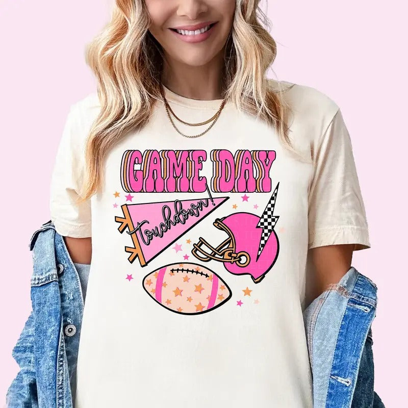 Football Shirt, Preppy Football Season Tshirt, Game Day Shirt, Cute Football T Shirt, Womens Football Tee, Sunday...