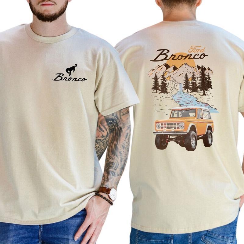 Ford Bronco The Vintage Car National Park 2 Sided TShirt, Gift For Men, Love  Athletic, Casual Drinking Shirt, Menswear...