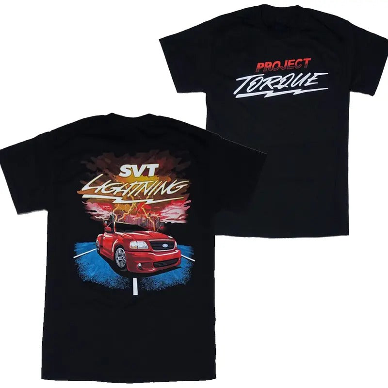Ford Lightning T-Shirt, Graphic Car Design Tee, Unisex Cotton Casual Top, Perfect for Ford Enthusiasts Hoodie Sweatshirt