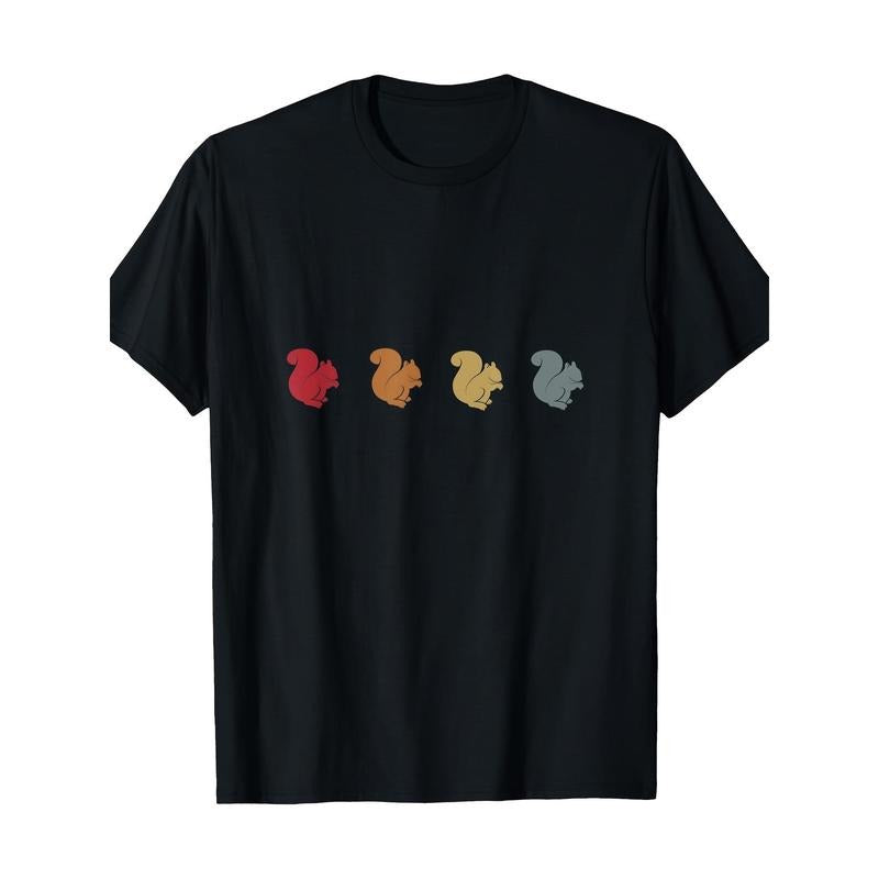 Forest Animal Lovers Zoo Keeper Gift Creative Vintage Squirrel T-shirt -100% cotton Made in USA Hoodie Sweatshirt