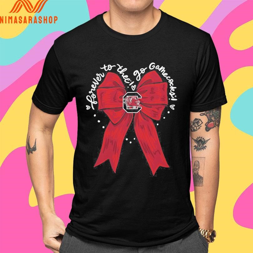 Forever To Thee Gamecocks Logo Bow Shirts