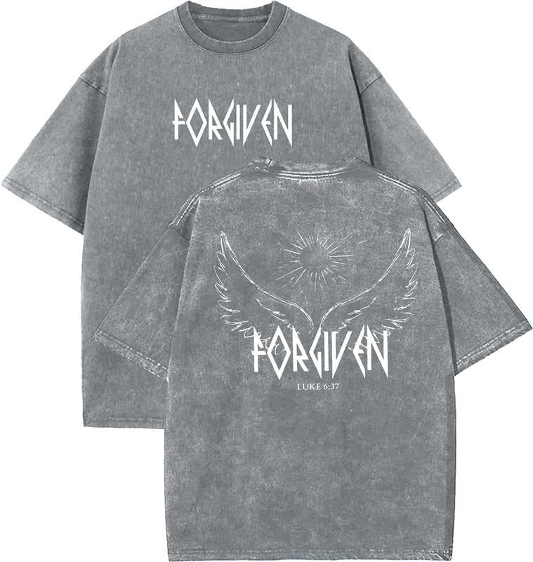 Forgiven Luke 6_37 Washed Christian Vintage 90s Top Womenswear Cotton Mineral Color T-Shirts, Hoodie, Sweatshirt