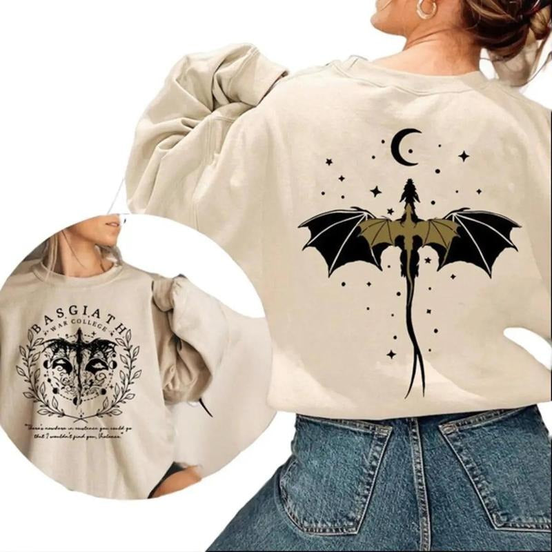 Fourth Wing Crewneck Sweatshirt, Basgiath War College, Dragon Rider Hoodie, T-shirt | PrintMintTees.com