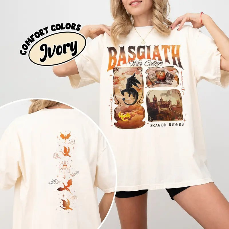 Fourth Wing Fan Comfort Colors Shirt, Basgiath War College Bookish Merch, Onyx Storm Violet Sorrengail Tshirt, Bookish...