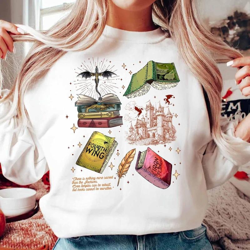 Fourth Wing Series Digital Download Merch For Fans, War College Sweatshirt, Dragon Rider Clipart, Book Merch Gift Shirt...