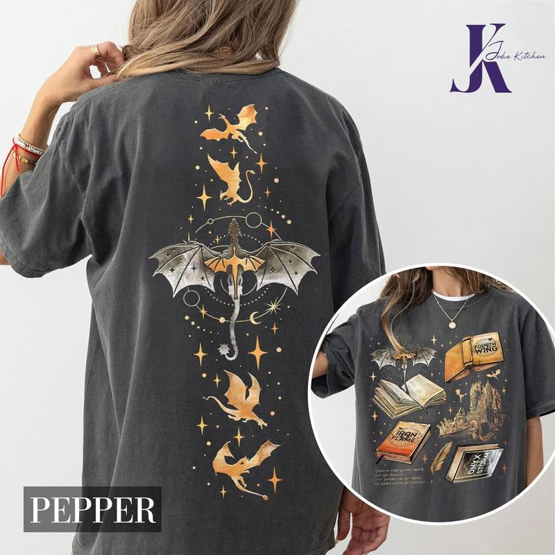 Fourth Wing Series Two Sided Sweatshirt For Fans, War College Crewneck, Dragon Rider Hoodie, Book Merch Gift Shirt