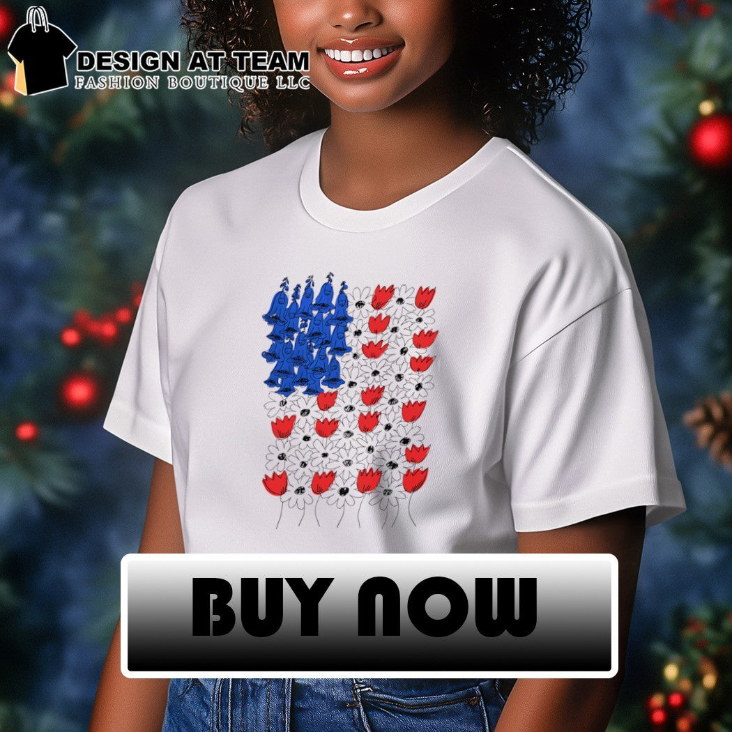 Fourth of July Foxglove Daisy Tulip No Words Subtle F Trump USA 250 Birthday shirt
